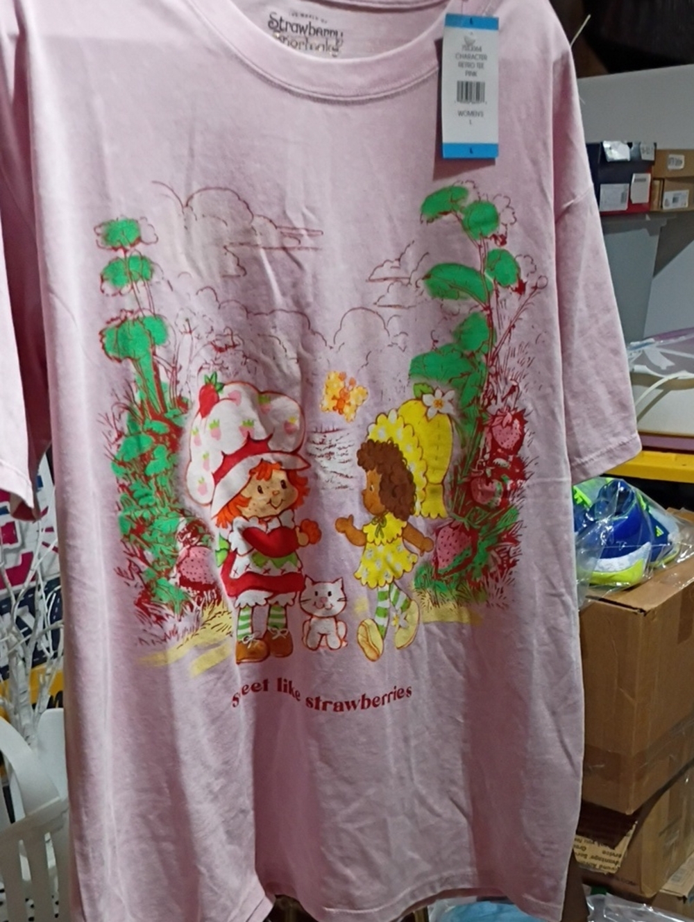 Strawberry Shortcake Pink Graphic Tee - Women's Short Sleeve